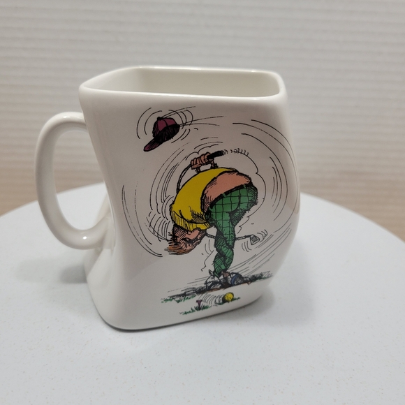 Vintage Funny Golf Mug “The Results of Over-Swing” - Picture 2 of 10